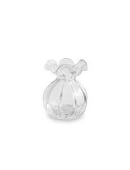 Glass Vento Small Round Bud Vase-Clear-Beatriz Ball