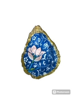 Gold Oyster Trinket Dish -Lively Blue