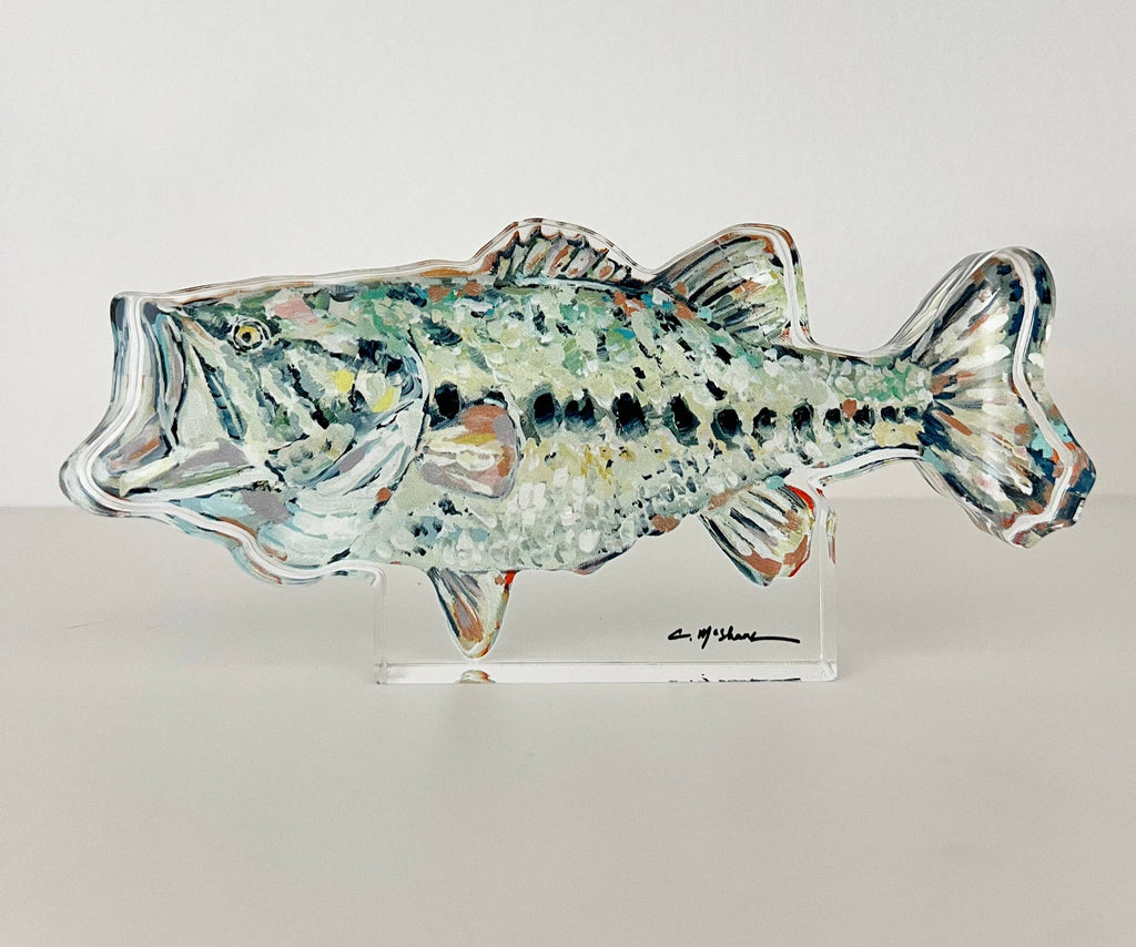 "Gone Fishin" bass acrylic WHOLESALE-Chelsea McShane Art -