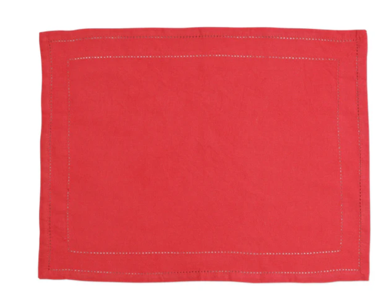 Cotone Linens - Placemats S/4 - Red - Vietri