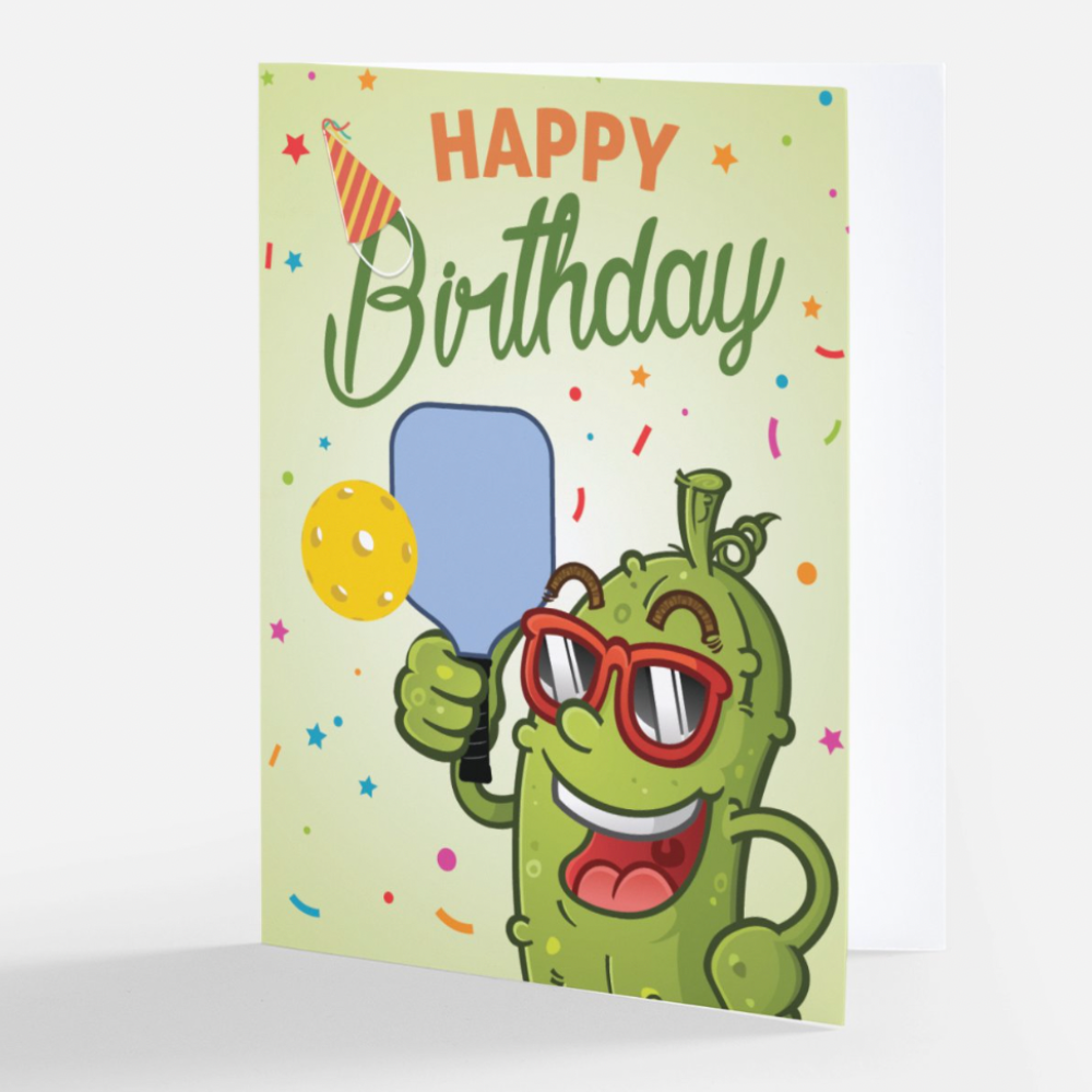 Pickleball Pickleb Birthday Card