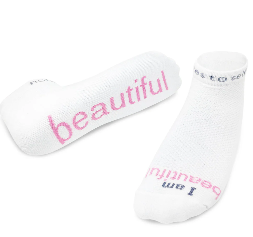 I am Beautiful - Notes to Self Socks