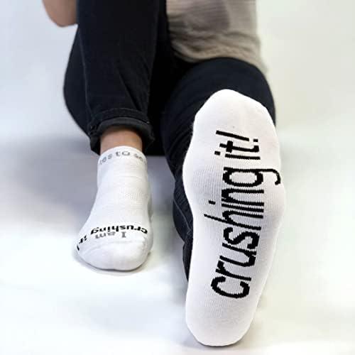 Notes to Self – I Am Crushing It Socks – Entrepreneur Gifts for Women & Men