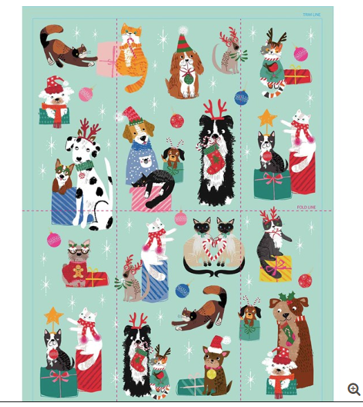 Happy Holidays 100% Cotton Tea Towel-Werkshoppe