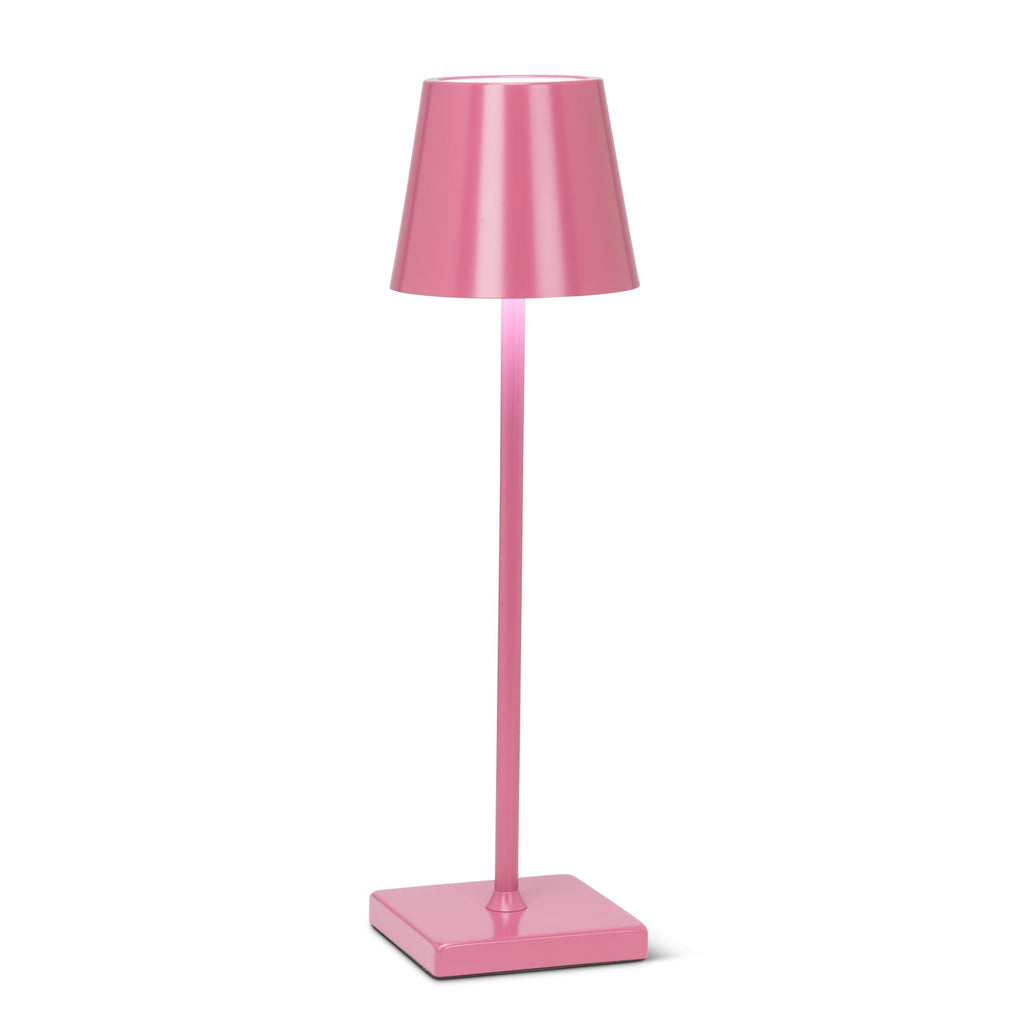 Abbott Collection Trilite LED Table Lamp, Cordless Rechargeable Light (Magenta Pink, Classic Shade