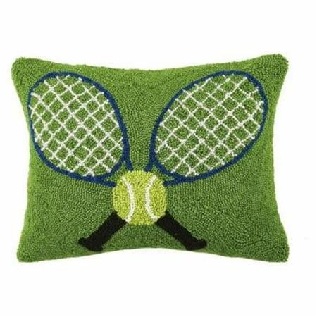 Crossed Tennis Racquets Hook Pillow