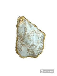 Gold Oyster Shells Ring/Trinket Dish - Gold on Gold - Medium