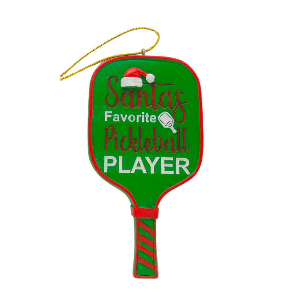 Pickleball Paddle Christmas Ornament: Eat Dink Merry