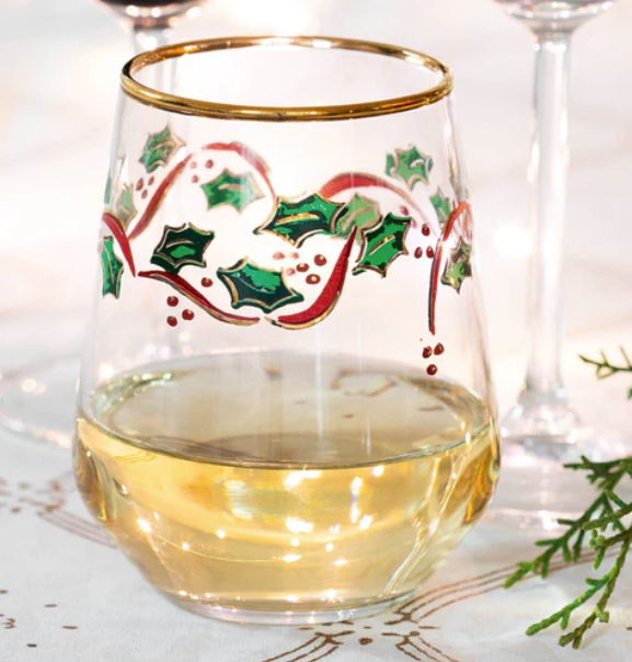 Holly Stemless Wine Glass - Each - Vietri