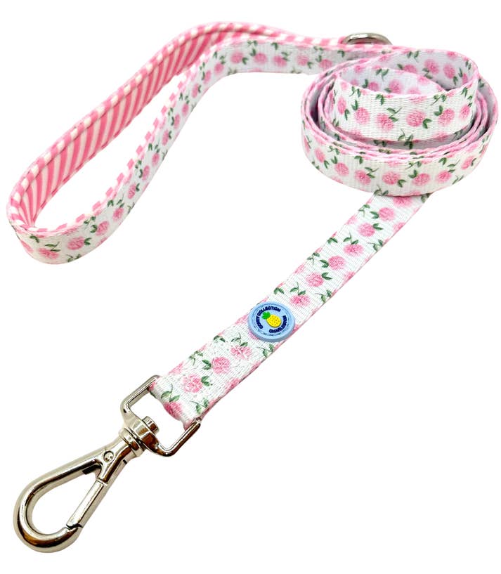 Covey Collection - Hydrangea Leash - Pink: Gold