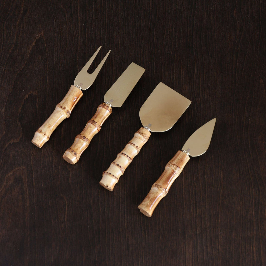 Bamboo Stainless Cheese Set