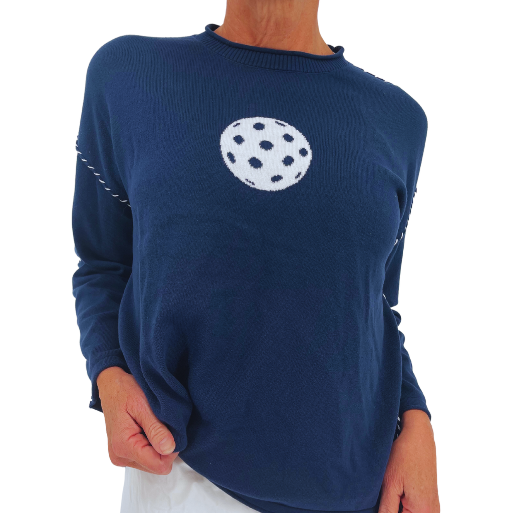 Fresh Pickle - Ozzie Pickleball Sweater Navy