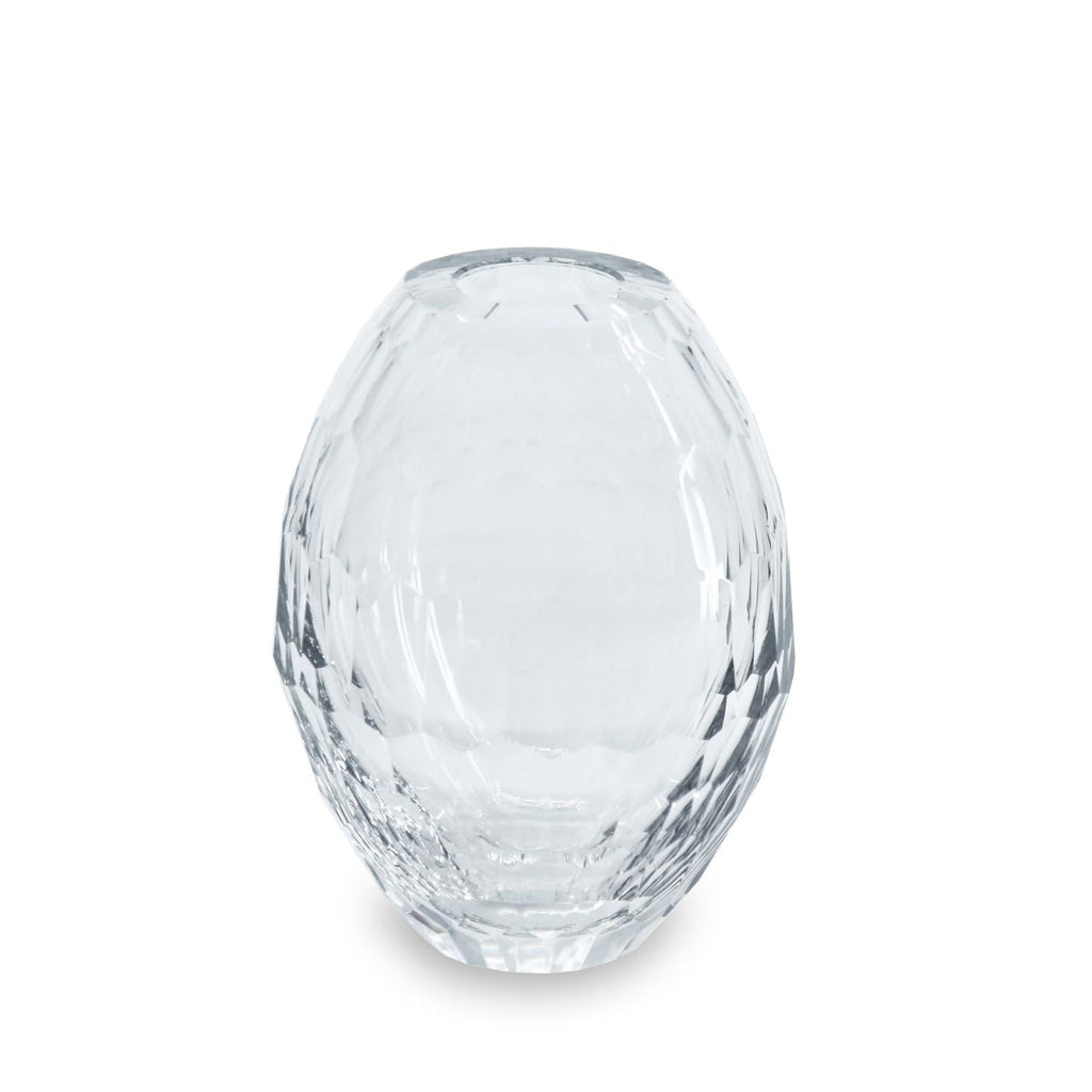 Glass Faceted Teardrop Bud Vase (Clear)-Beatriz Ball