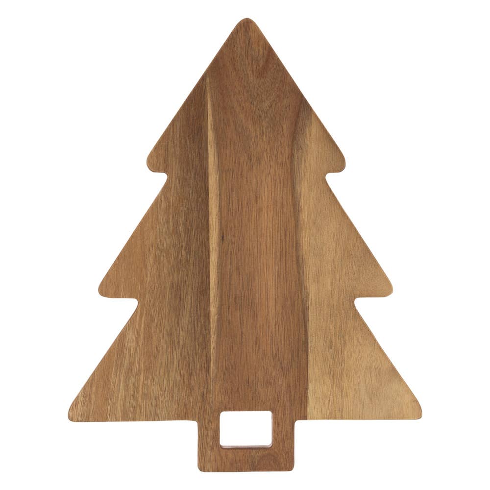 Boston International - 14" Long Tree Wood Serving Board Christmas