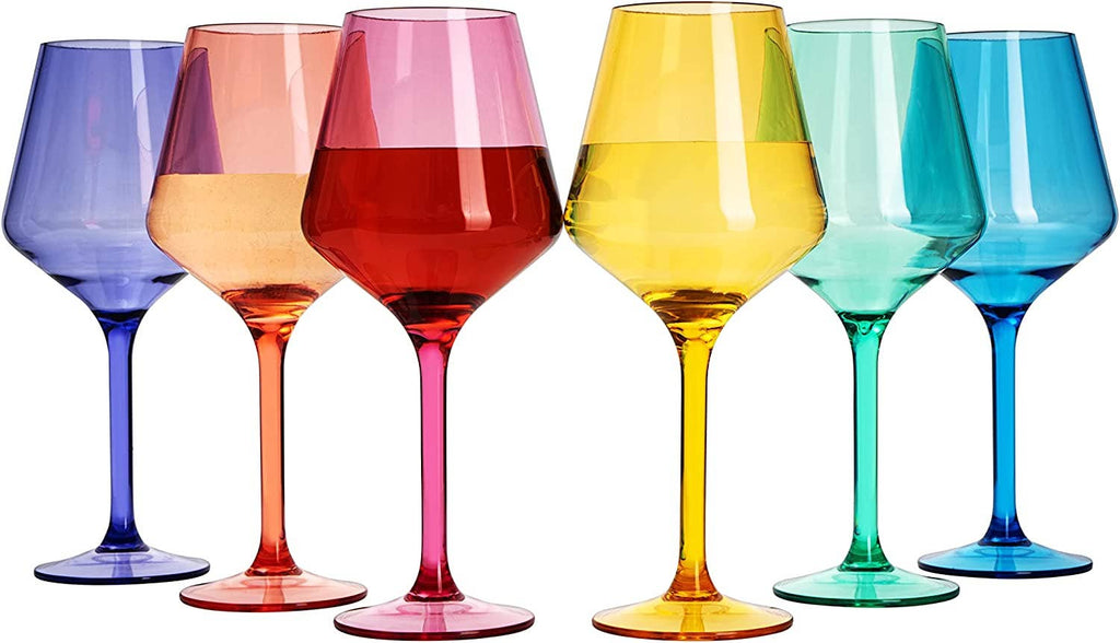 Colored Stemmed Acrylic Set of 6