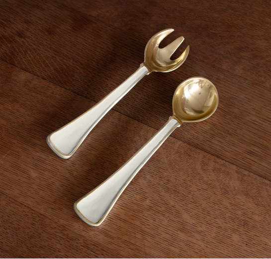 Encanto Soho Salad Servers (Cream)-Beatriz Ball