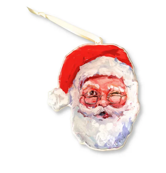 NAUGHTY OR NICE SANTA ORNAMENT