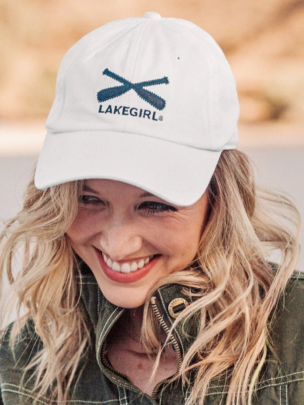 LakeGirl-Cotton Baseball Cap Choice of Colors-White