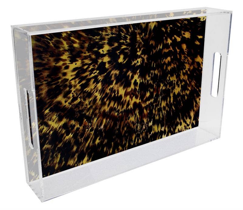 Marye-Kelley - T8440-Tortoise Shell Lucite Tray: 11" by 17"