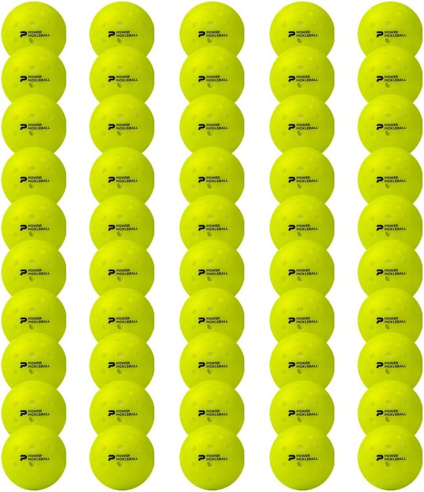 Diadem Premier Power Pickleballs | USAP Tournament Approved | Single Mold Seamless Construction | Bounce & Durability | Neon Yellow for Easy Tracking