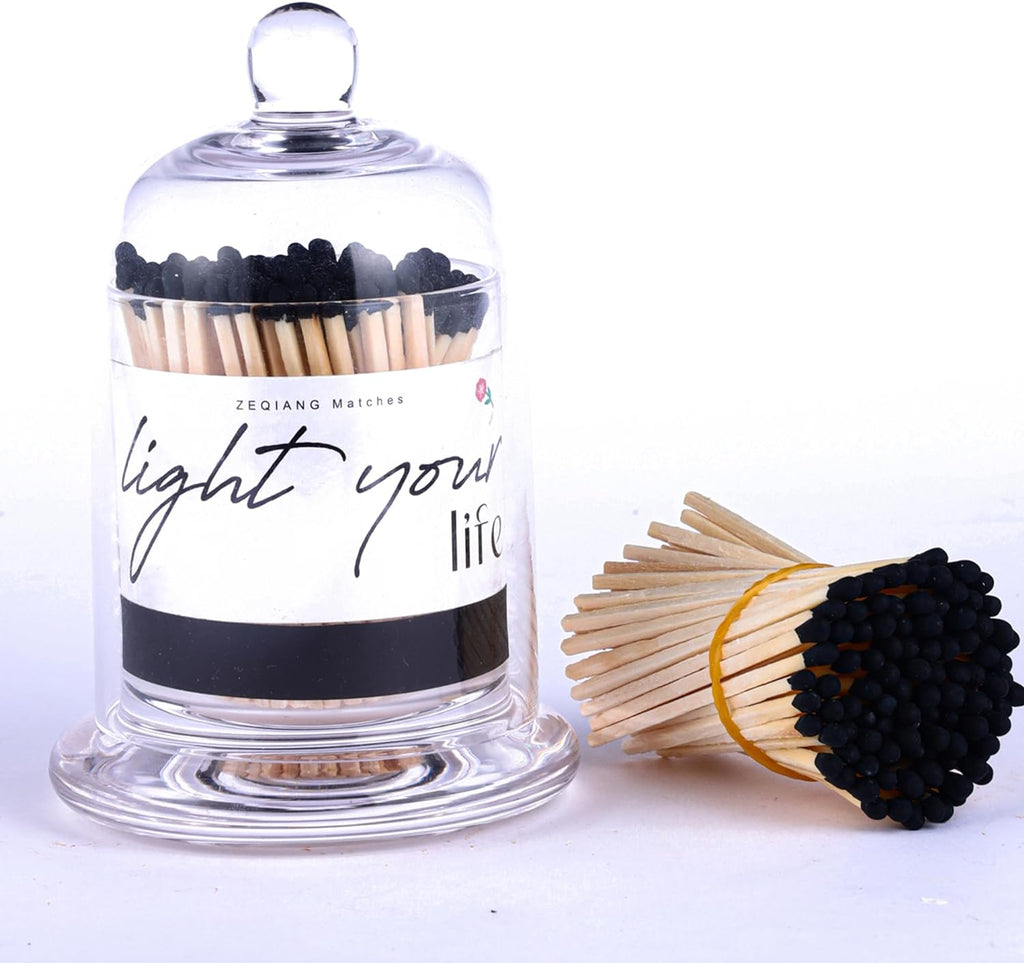 Zodax "Light My Fire Jar of Matches 3.5" x 5" 150 Matches (White)