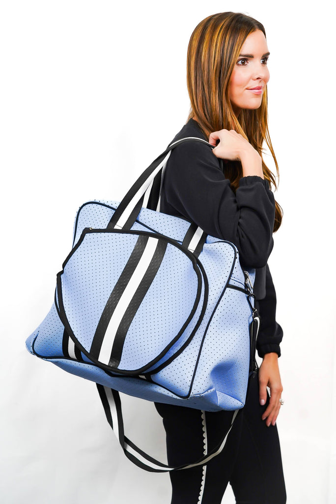 Parker & Hyde - Baby Blue & Navy Tennis Bag