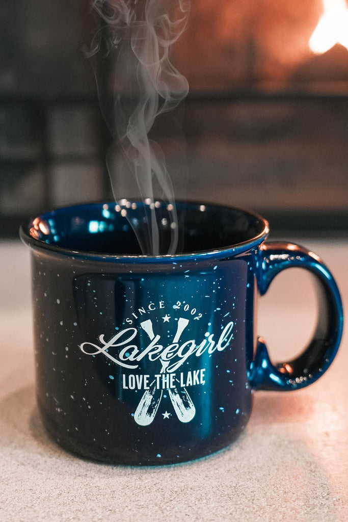 Lakegirl Classic Love the Lake Navy Campfire Mug