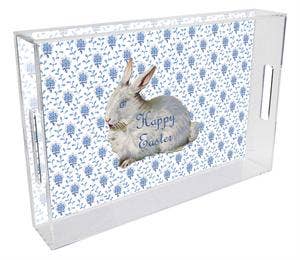 Marye-Kelley - T1203- Blue Bunny Plain Lucite Tray: INSERT NO TRAY 8.5" BY 11"