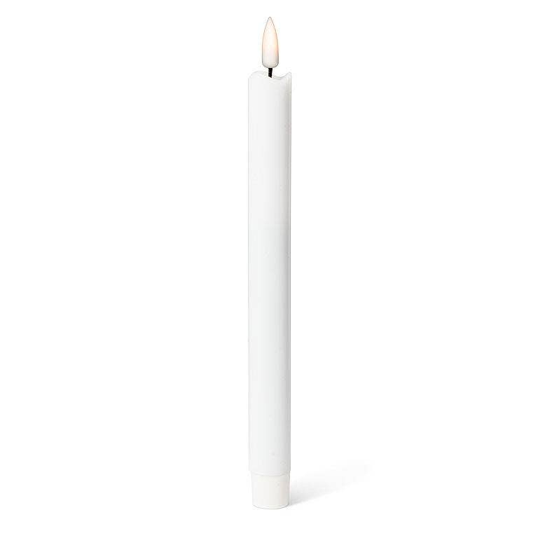 Abbott - S/2 White LED Taper Candle - 9.5"H