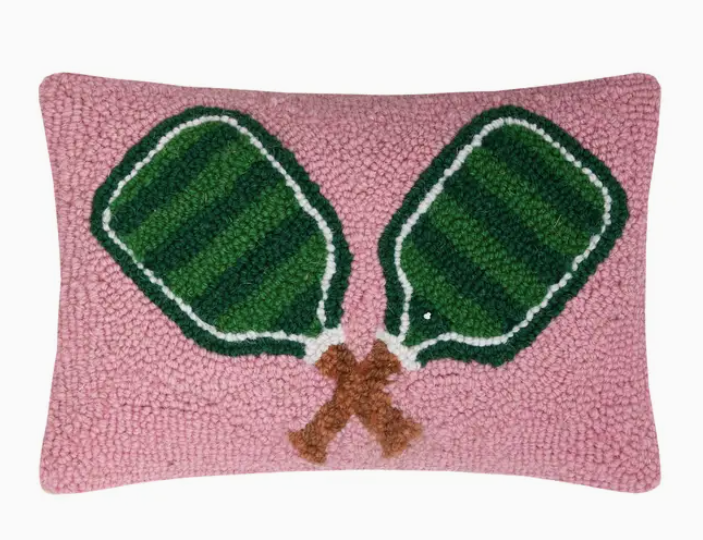 Green Pickleball (Pink) Hook Pillow - Peking Handicraft