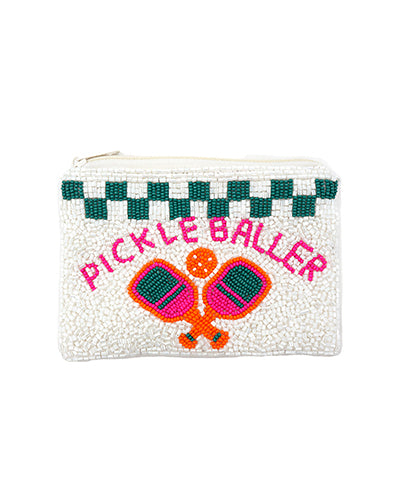 Pickeball ' pickle baller' coin pouch