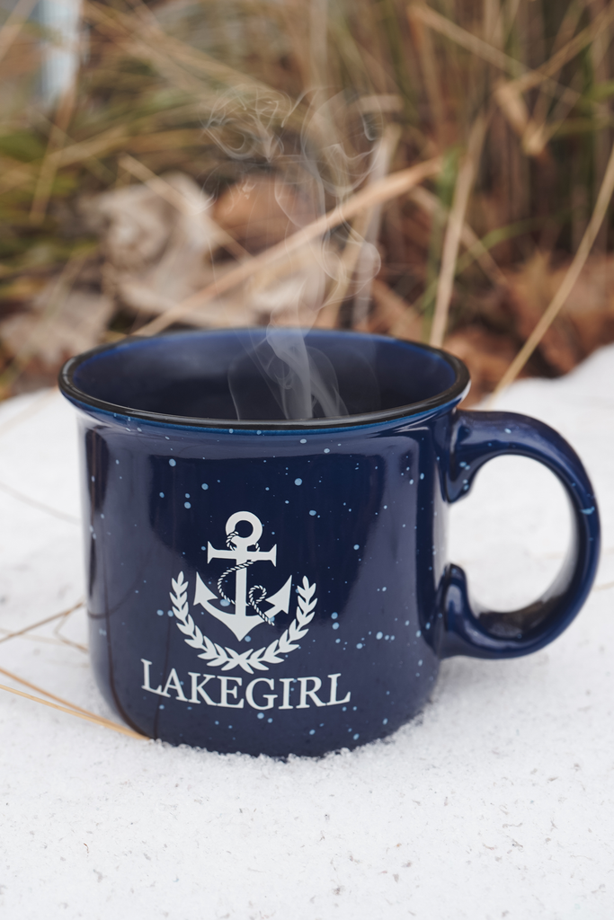 Lakegirl Navy Campfire Mug