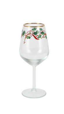 Holly Wine Glasses - Each - Vietri