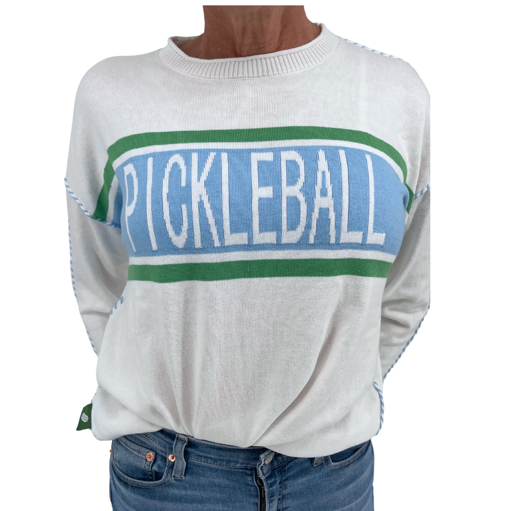 Fresh Pickle - Ozzie Pickleball Sweater White