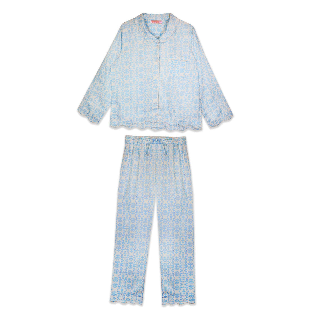 Brooks Ave PJ Large Long Blue Chintz