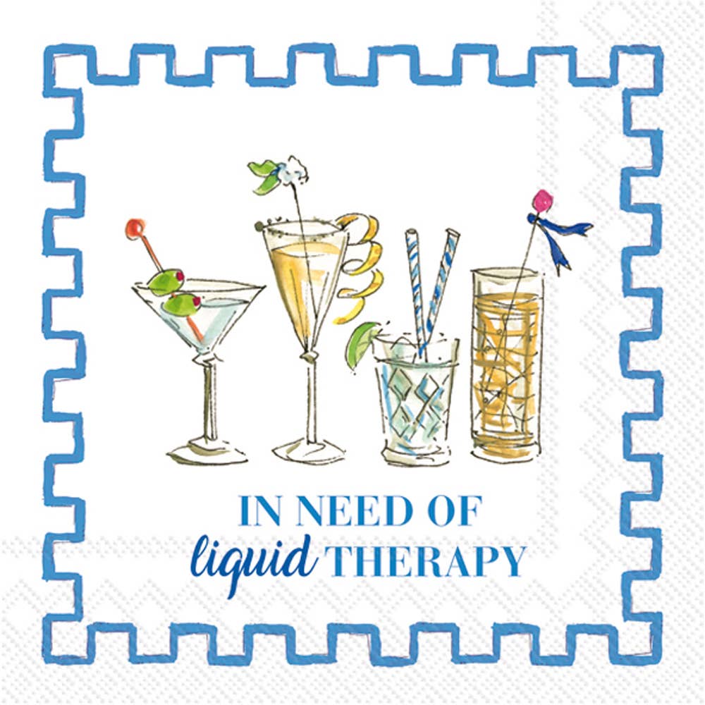 Boston International - Paper Cocktail Napkin Pack of 20 Rosanne Beck Liquid Therapy