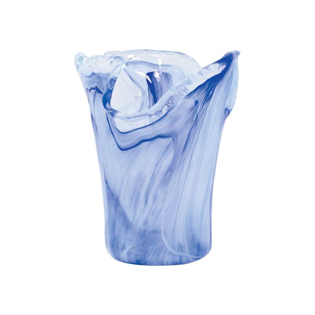 Onda Glass Cobalt Small Vase-Vietri