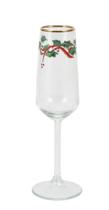 Holly Champagne Flute- Each - Vietri