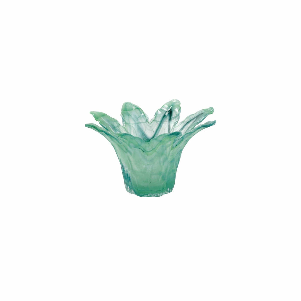 Vietri - Onda Glass Green Leaf Small Vase