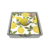 Mariposa-Lemon Beaded Napkin Box Set