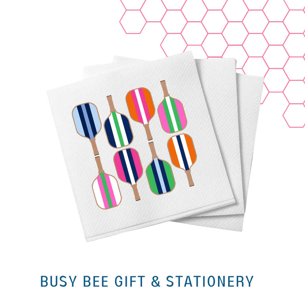 Busy Bee Gift & Stationery - Pickleball Paddle Cocktail Napkins