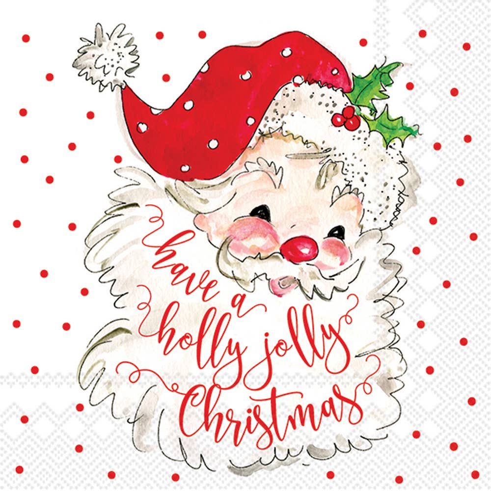 Paper Cocktail Napkins Pk/20 Holly Jolly Christmas-Boston International -