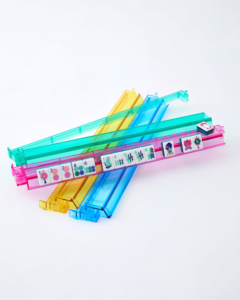 MAHJONG - Multicolor Acrylic Rack & Pusher Set