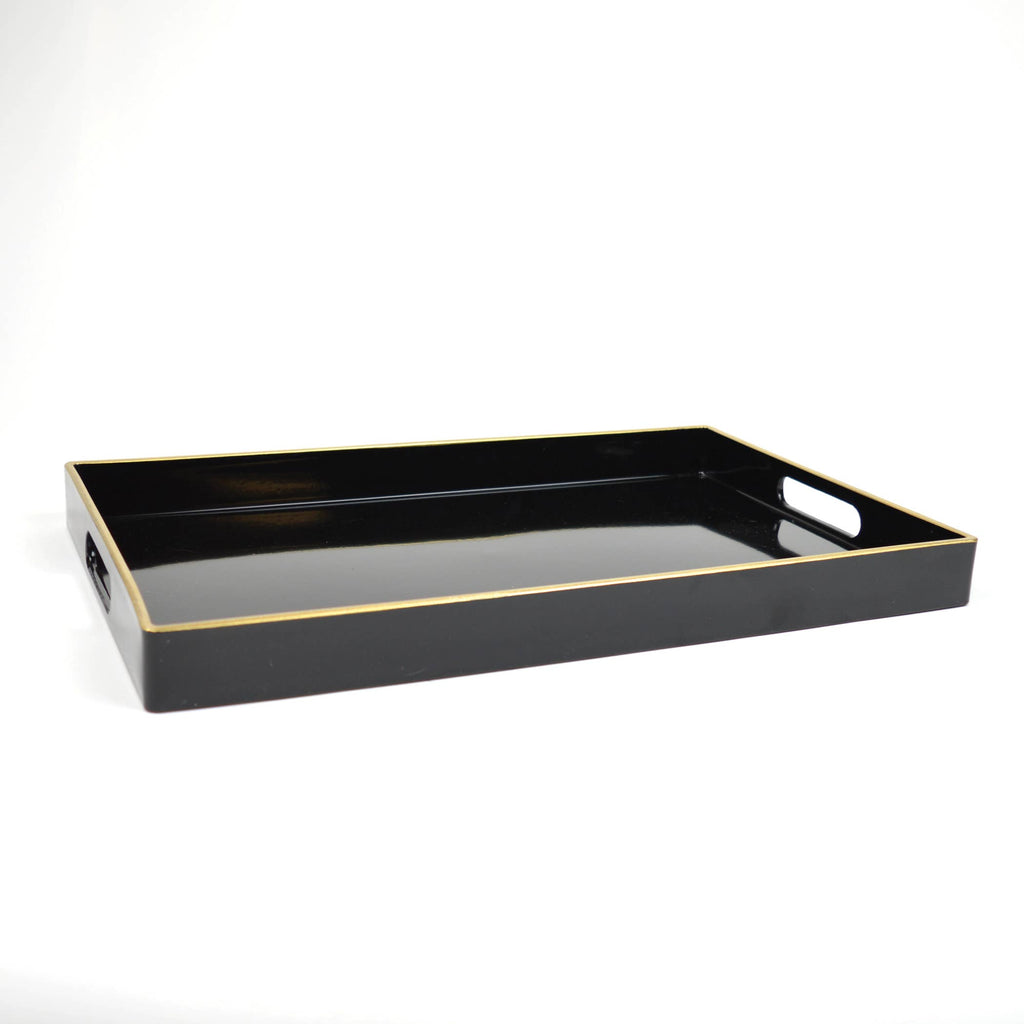 8 Oak Lane - Black Rectangular Tray